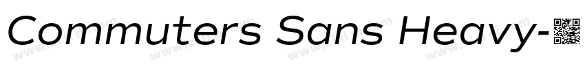 Commuters Sans Heavy字体转换